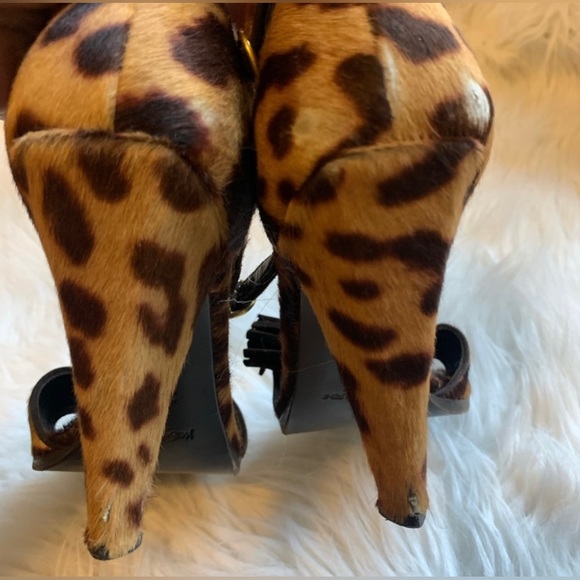 YSL Calf Hair Leopard heels - Picture 9 of 10
